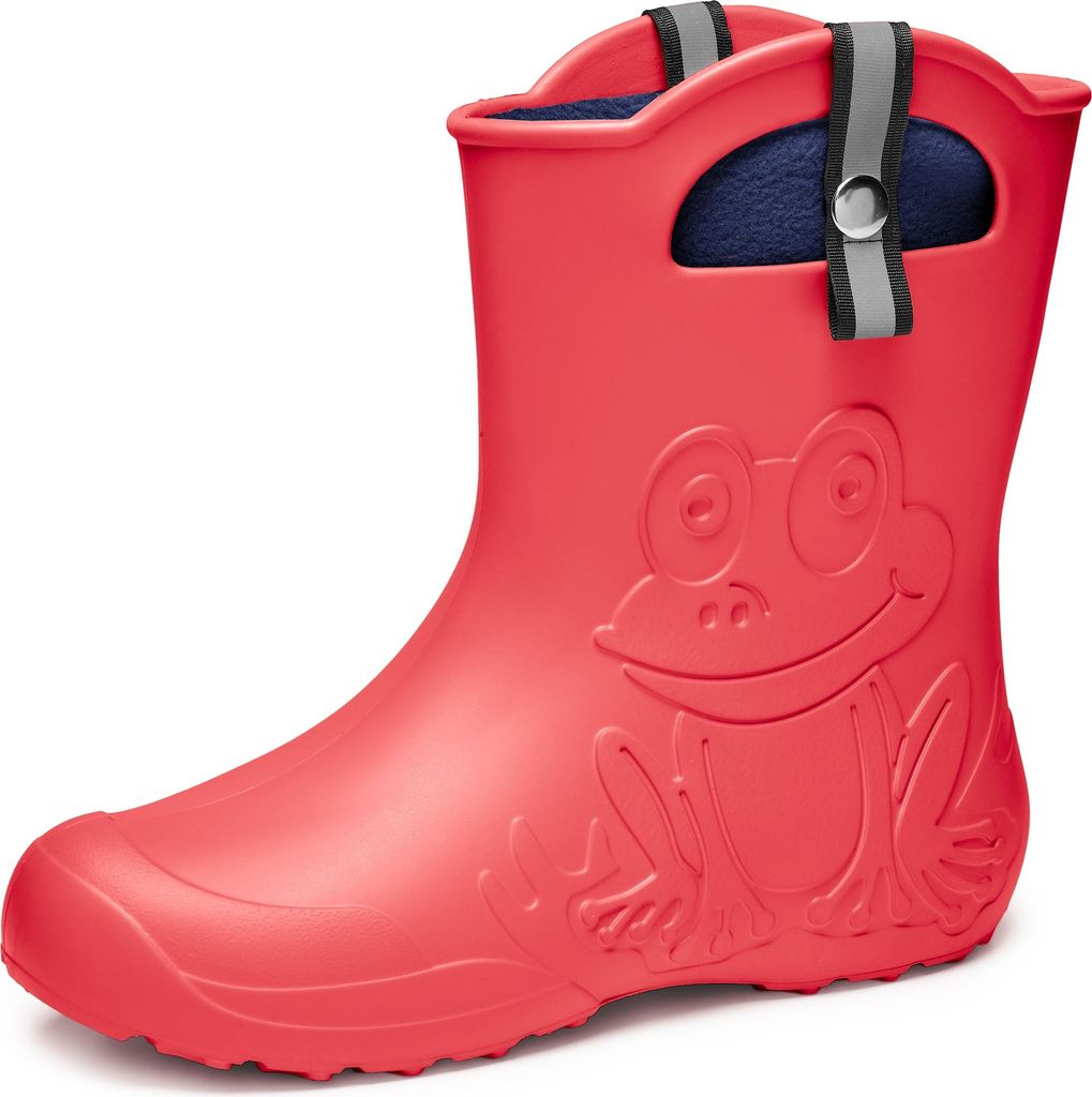 Damen federleichte EVA Gummistiefel Regenschuhe gefüttert LA-CA-FrogWom265 (Korall, 36/37)