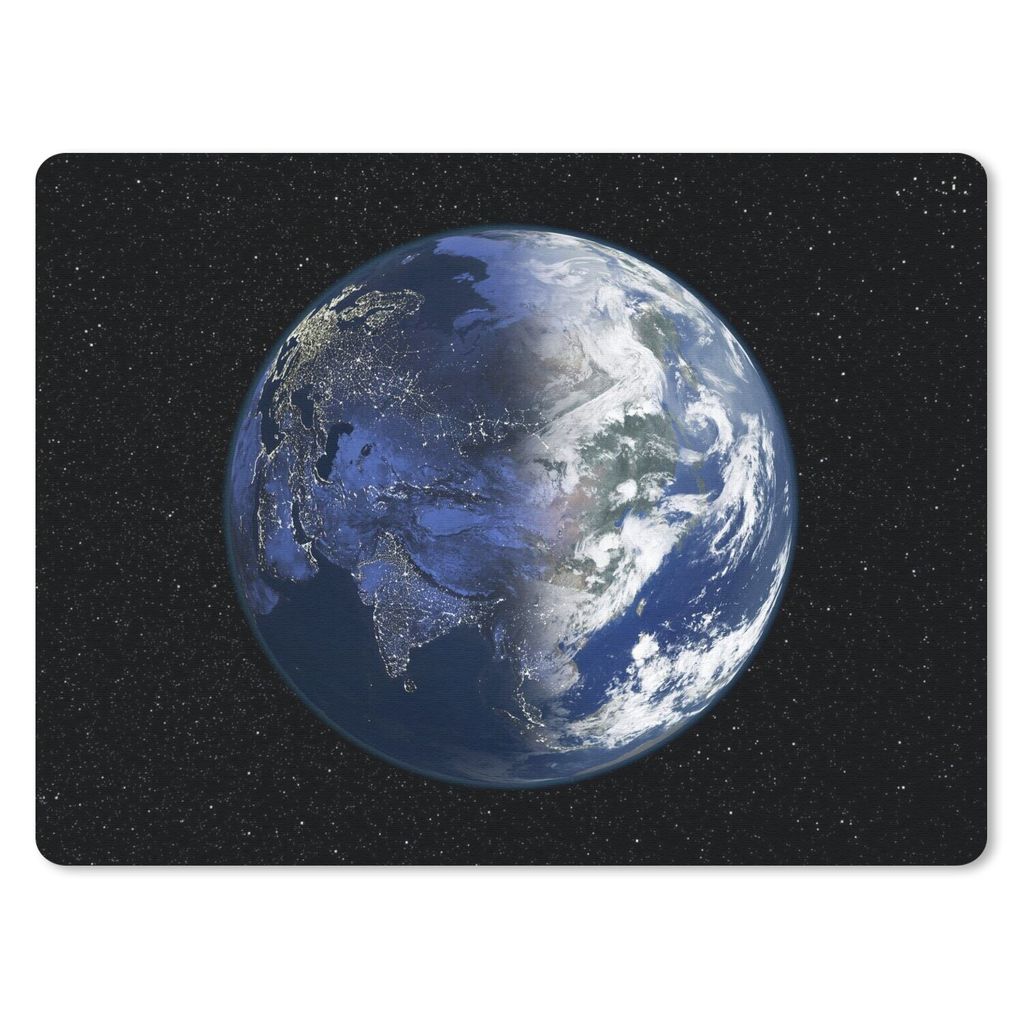 MuchoWow Mauspad Mousepad Asien bei Tag und Nacht 40x30 cm - Mousepads - Maus Mat - Pad - Mausunterlage - Anti Rutsch