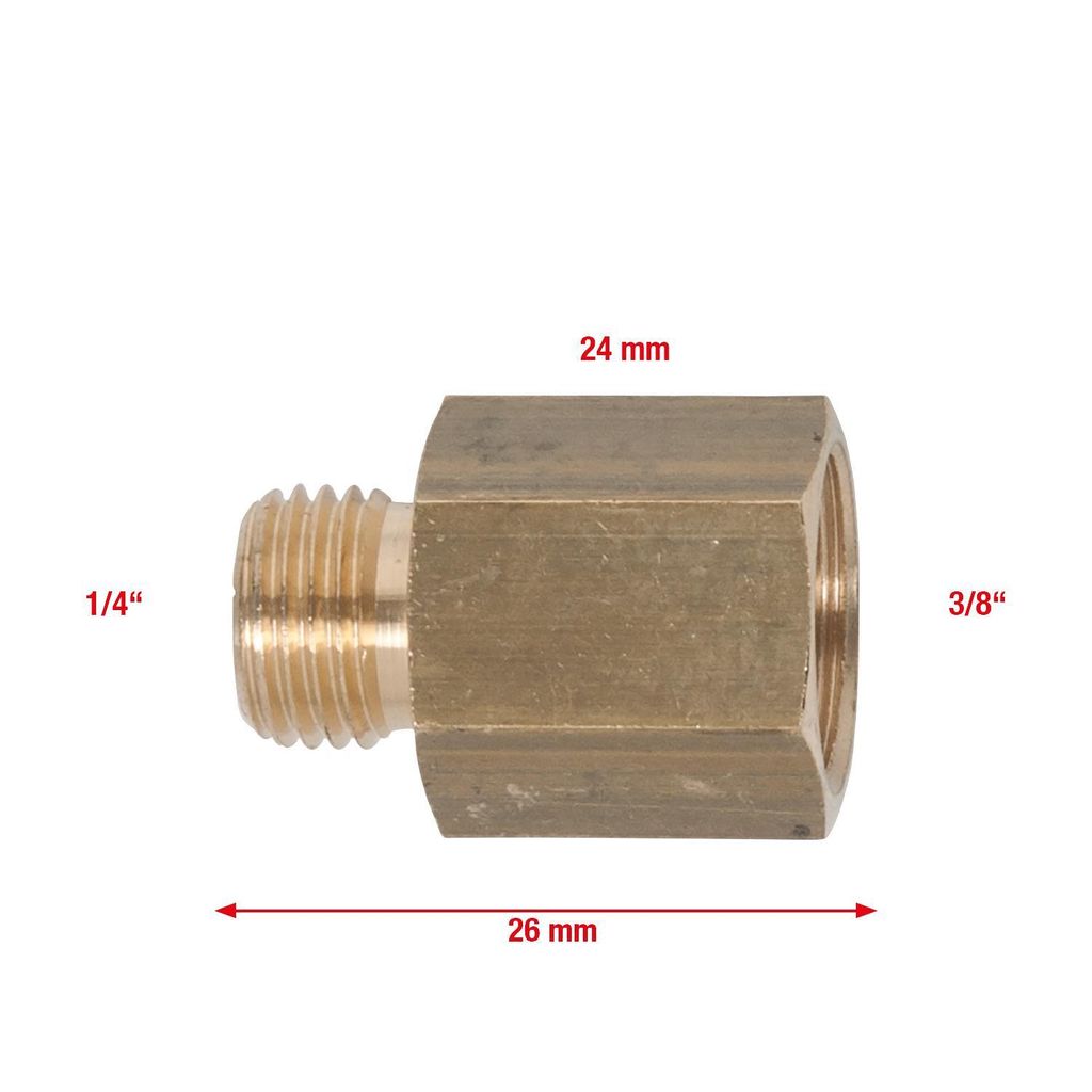KS Tools Messing-Reduziernippel, G1/4AG x G3/8IG