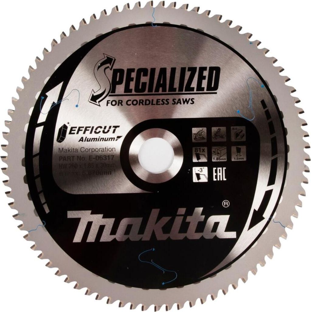 Makita EFFICUT Sägeblätter für Metall 260 x 30 mm - 81 Zähne