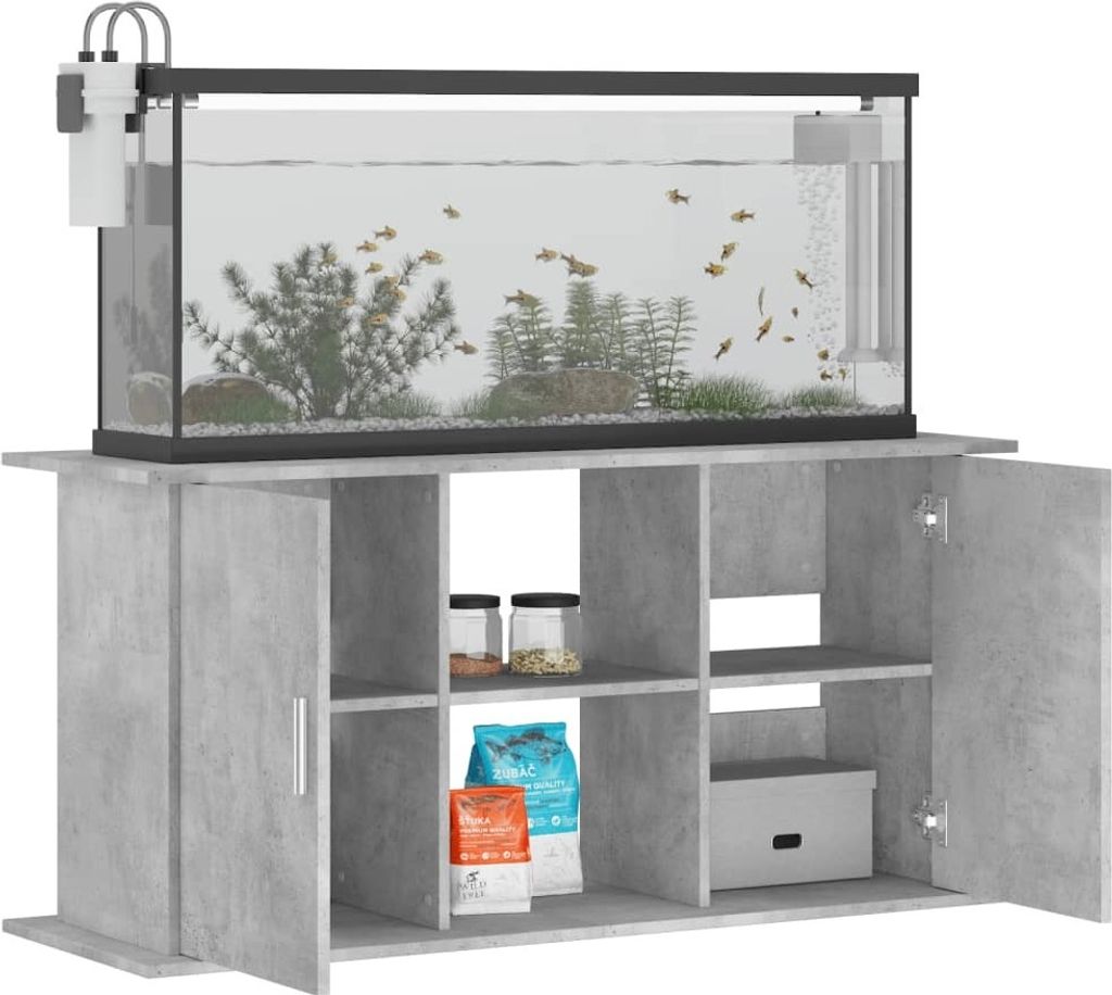 vidaXL Stojak pod akwarium betonowy szary 121x41x58 cm Zdjęcie produktu 8