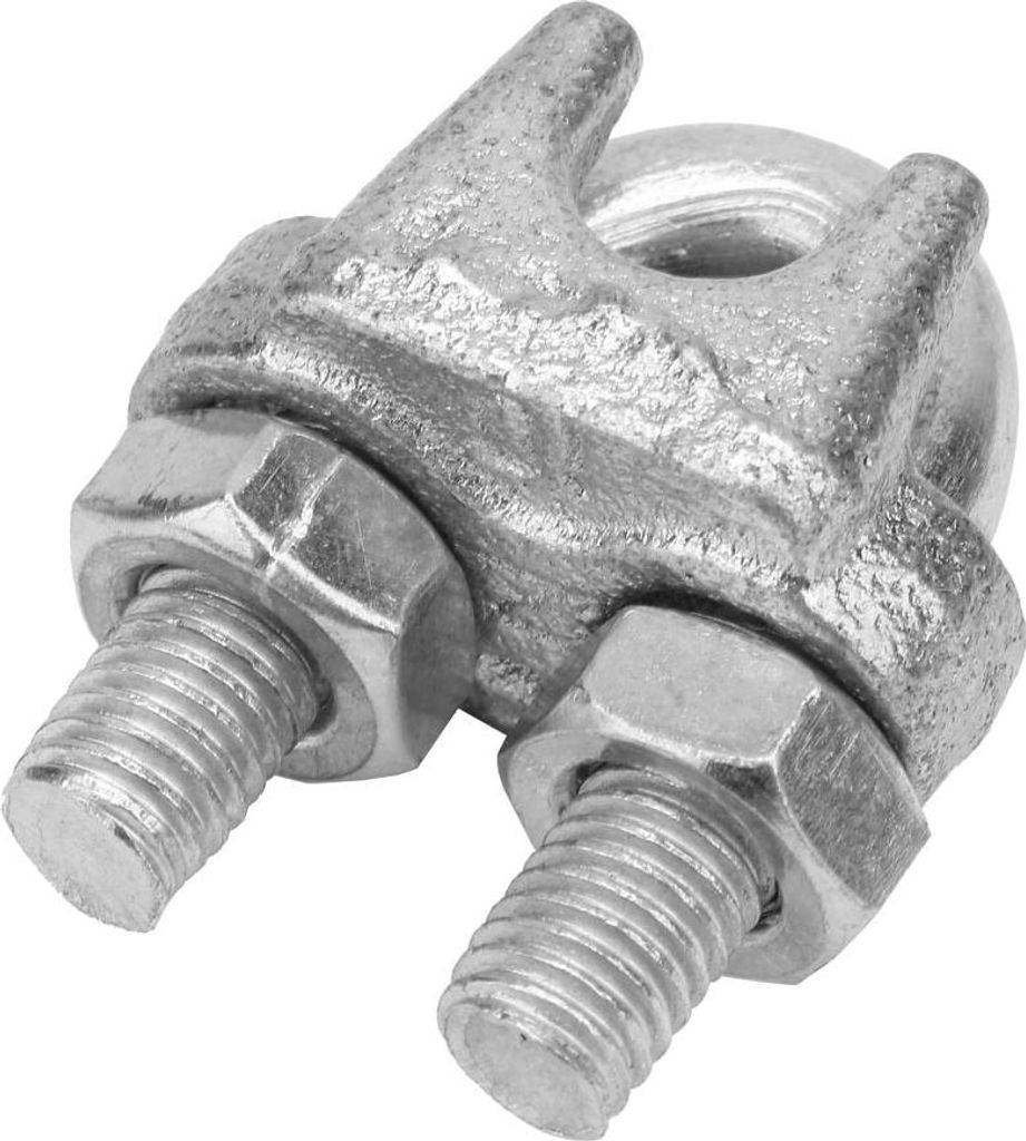 5 Stück Edelstahl-Klemmen, Drahtseilklemmen, Kabelklemmen, silberfarben (M10)