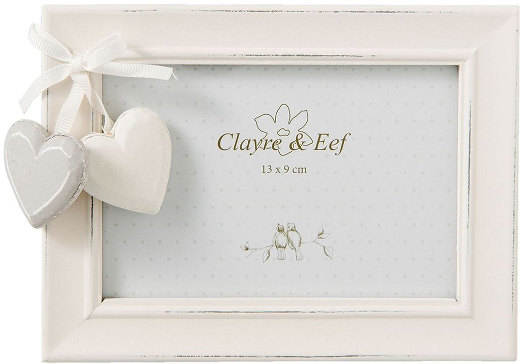 Clayre &amp; Eef 2F0477 Fotorámik biely ošúchaný 9x13 cm Obrázok produktu 