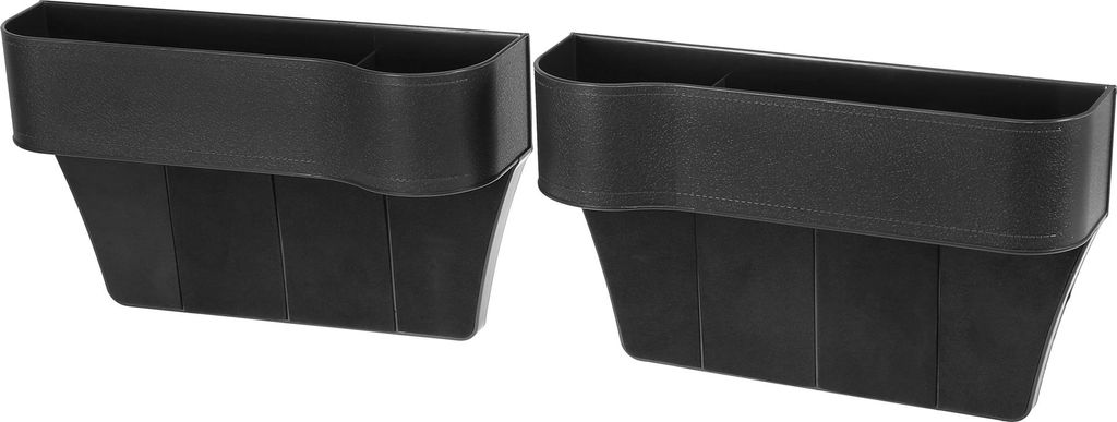 Paar Autositzlücke Aufbewahrungsbox Organizer Fahrer Beifahrerseite schwarz