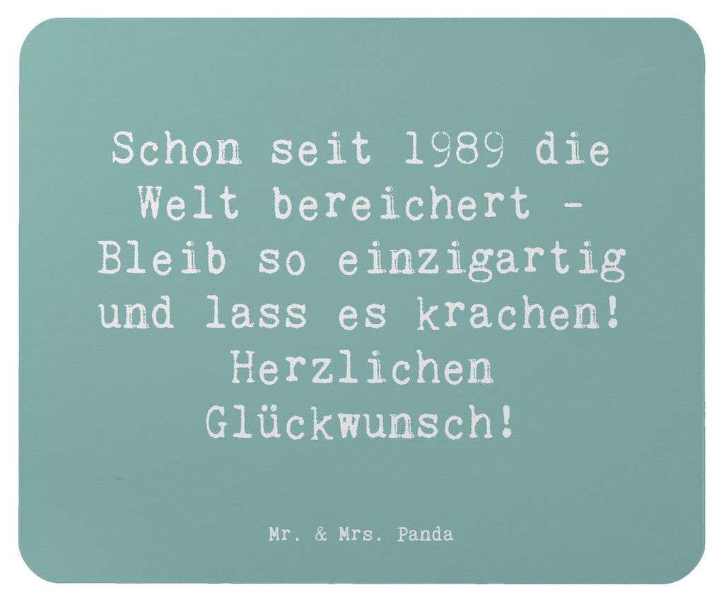 Mr. & Mrs. Panda Mauspad Spruch 1989 Geburtstag - Produktbild 