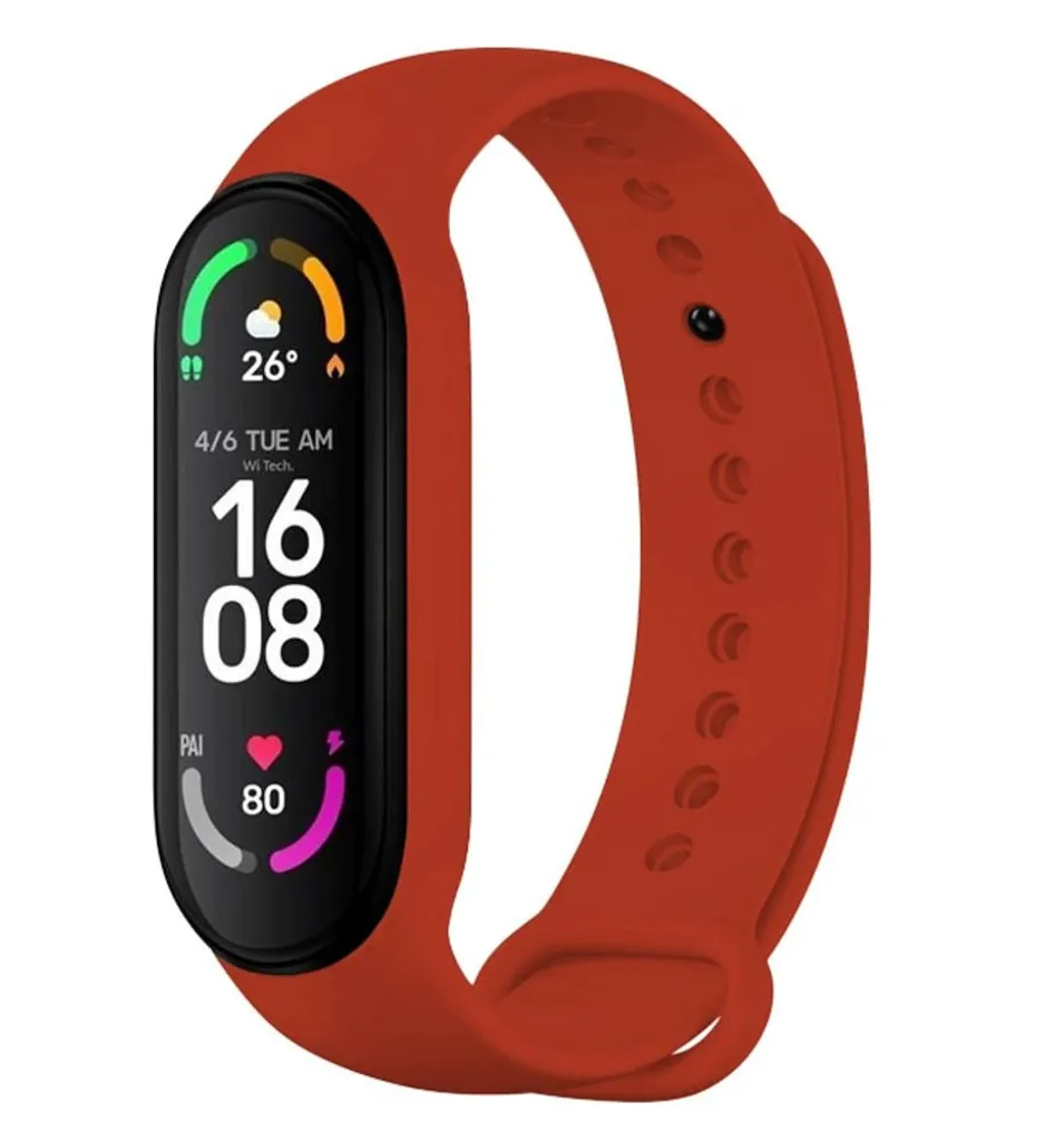 Bracelet silicone FIXED rouge anti-transpiration pour montre de sport