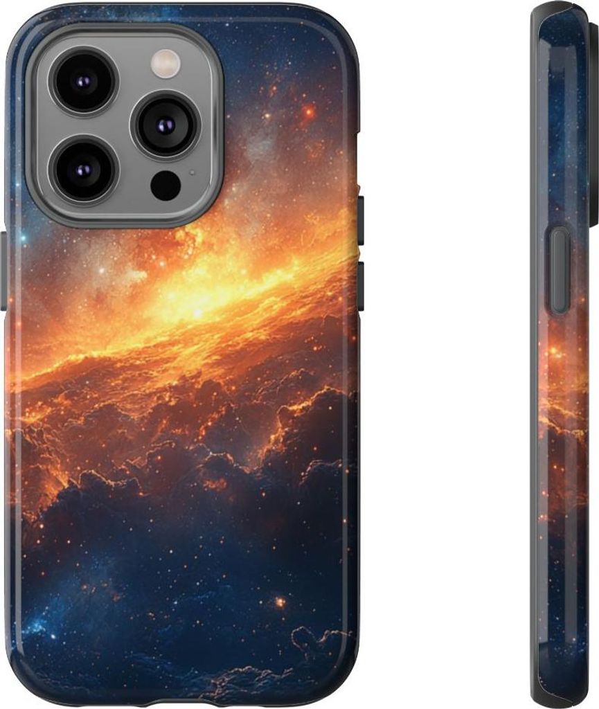 Leuchtende Weltraum-Nebelwolke – Hülle Kompatibel mit iPhone 14 Pro