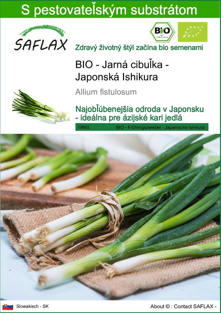 SAFLAX - BIO - Jarná cibuľka - Japonská Ishikura - Allium Obrázok produktu 