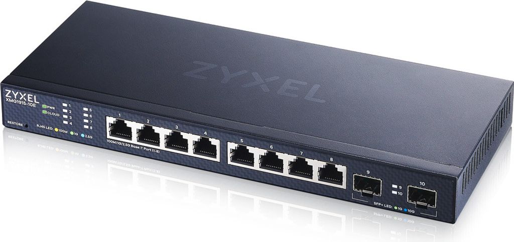 Zyxel XMG1915-10E 8 Port 2.5GbE 2SFP+ Smart Switch NebulaFlex