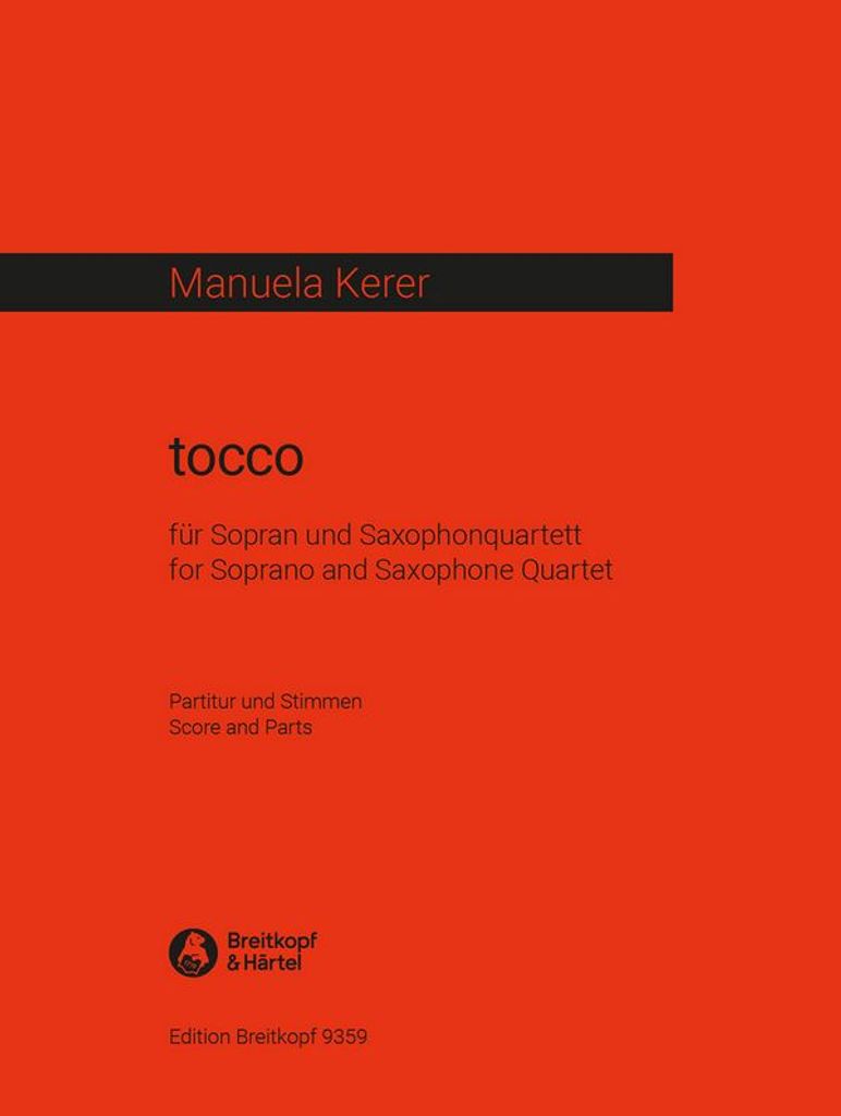 Tocco für Sopran und 4 Saxopheon (SATBar) Partitur und Stimmen