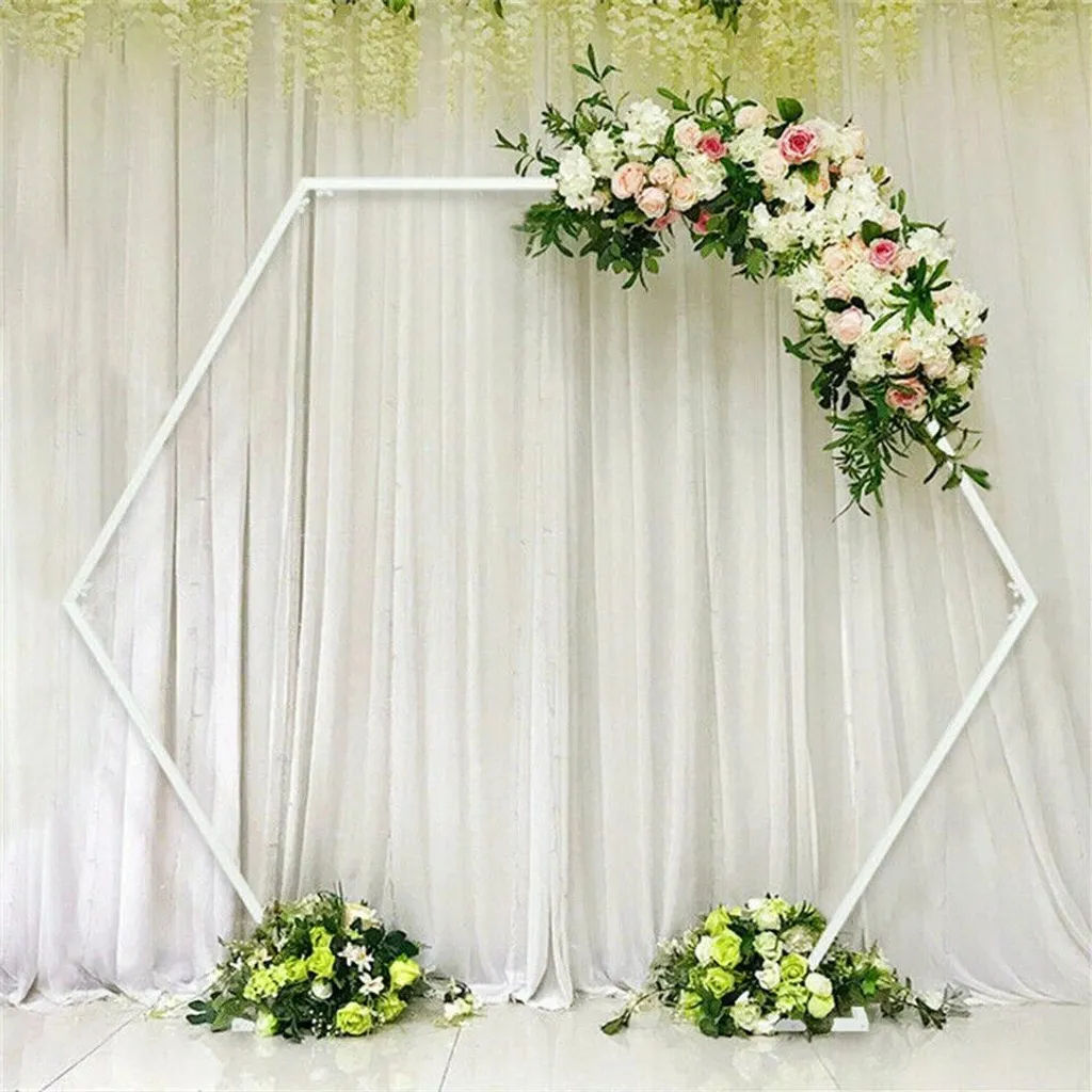 Arche de mariage stable 2m - Cadre hexagonal facile à monter soi-même