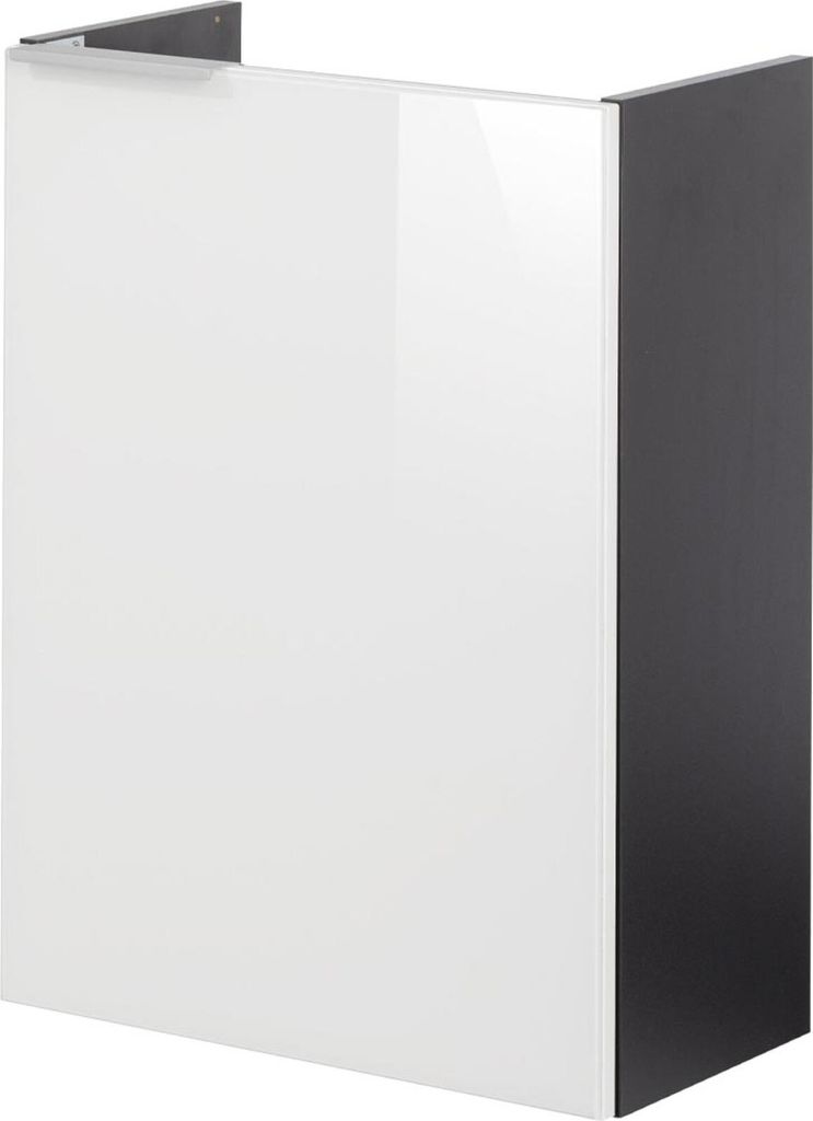 Fackelmann KARA Waschbeckenunterschrank schmal Unterschrank für Waschtisch im Gäste-WC (44 cm x 60 cm x 24,3 cm) Tür rechts SBC Badezimmerschran...