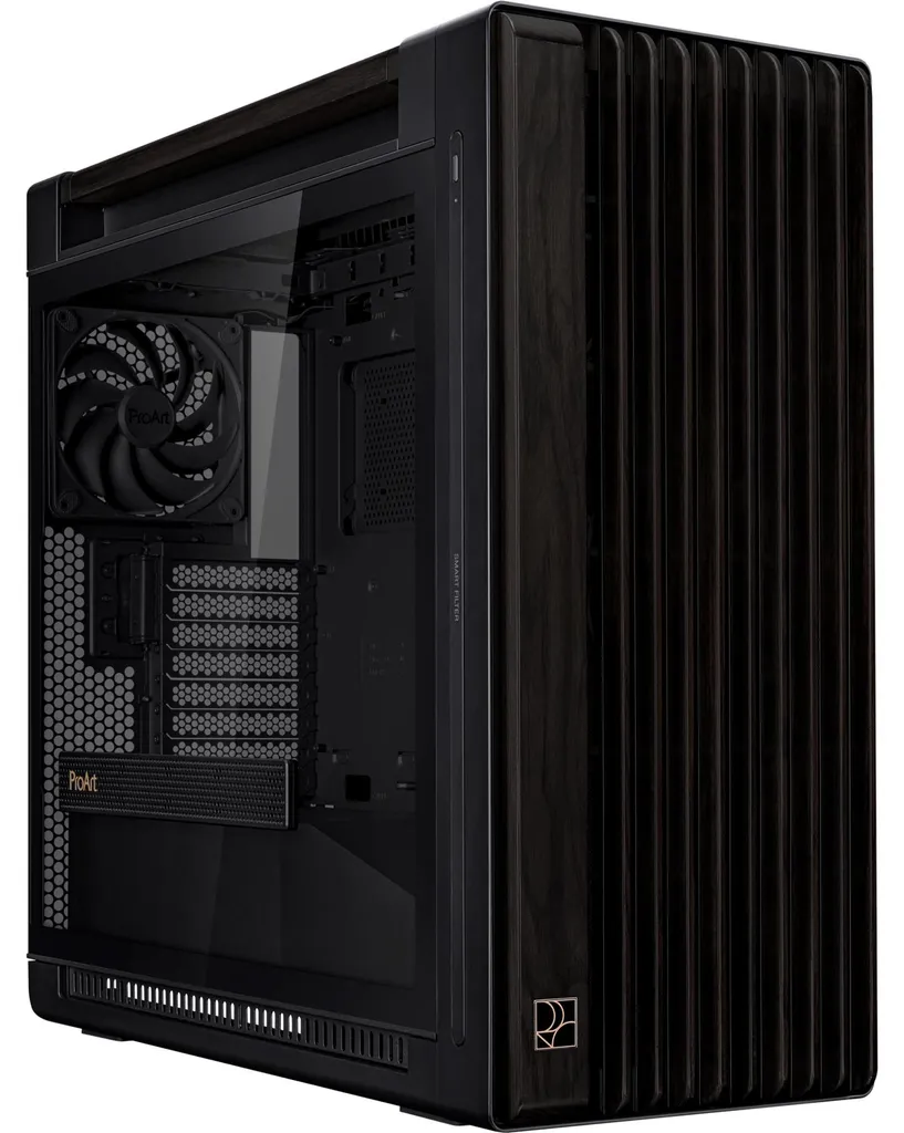Asus ProArt PA602 Wood TG PWM Châssis Noir avec Verre Trempé et Bois