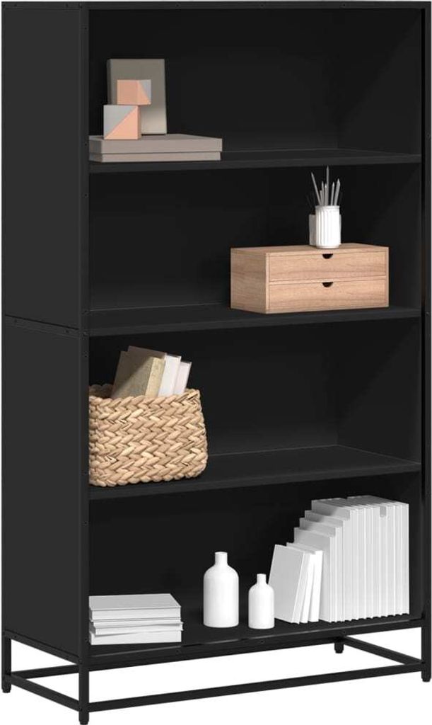 Maison Exclusive - Bücherregal Schwarz 80,5x35x139 cm Holzwerkstoff
