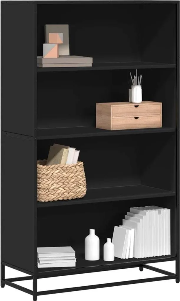 SYFAX™ Mobile Libreria Design Nero 139cm - Scaffale Multiuso Moderno - 2