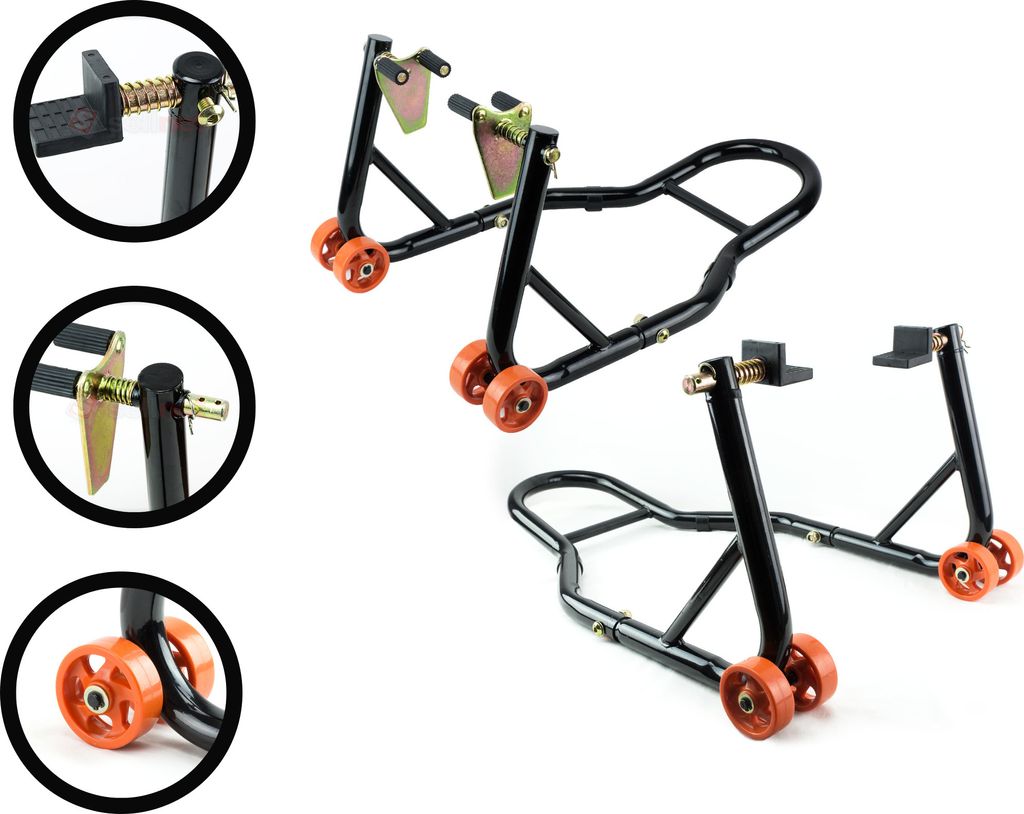 Set Motorradständer Motorrad Montageständer VORNE + HINTEN | L-+ V-Type | 200 kg