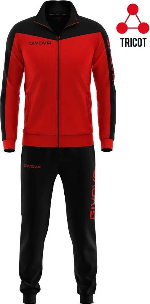 Sportset Givova Roma Rot-Schwarz Rot