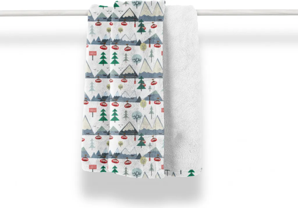 Coperta Arredo ABAKUHAUS Alberi Innevati 125x175 cm Chic Pile