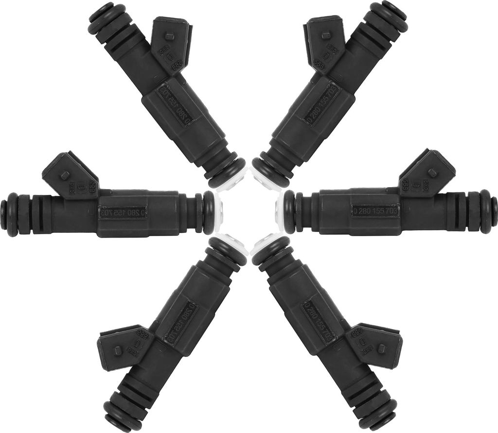 0280155703 6 Stück Einspritzdüsen Kraftstoffeinspritzer Kraftstoff Injektor Düse Einspritzventil Ersatz für Jeep Cherokee Wrangler 4.0L 87-98