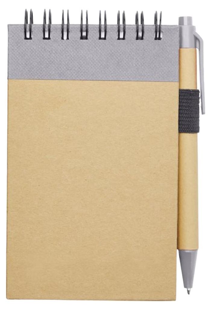 Bullet Notizblock Jotter mit Stift PF480 (1,5 cm x 13,4 cm x 7,8 cm) (Natürlich/Flieder)