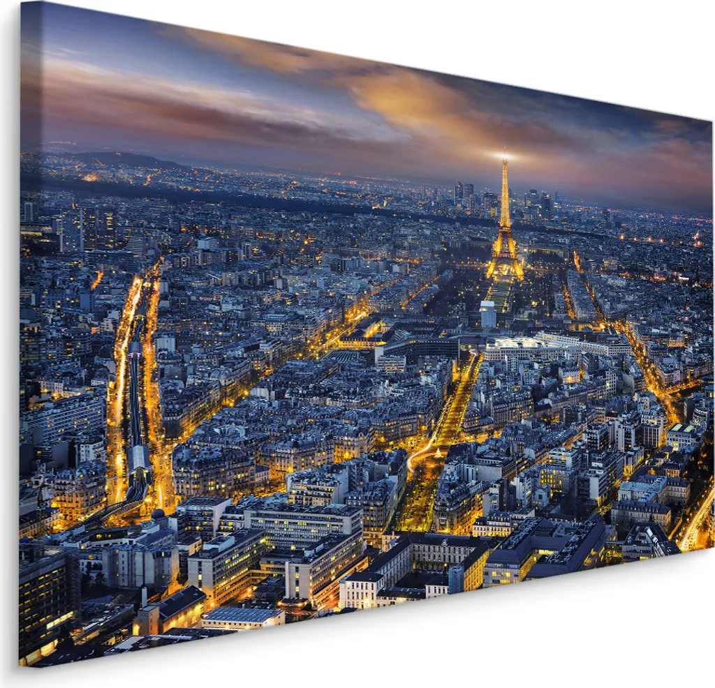 Carta da Parati Parigi Notte 90x60 XXL - Stampa Artistica su Tela Premium