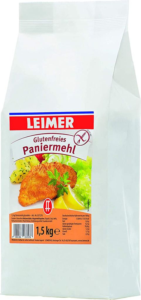 Leimer Paniermehl glutenfrei aus glutenfreier Weizenstärke Produktbild 