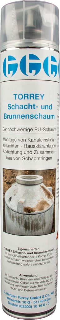 TORREY Schacht- und Brunnenschaum, Dose mit 750 ml, 1-K Produktbild 