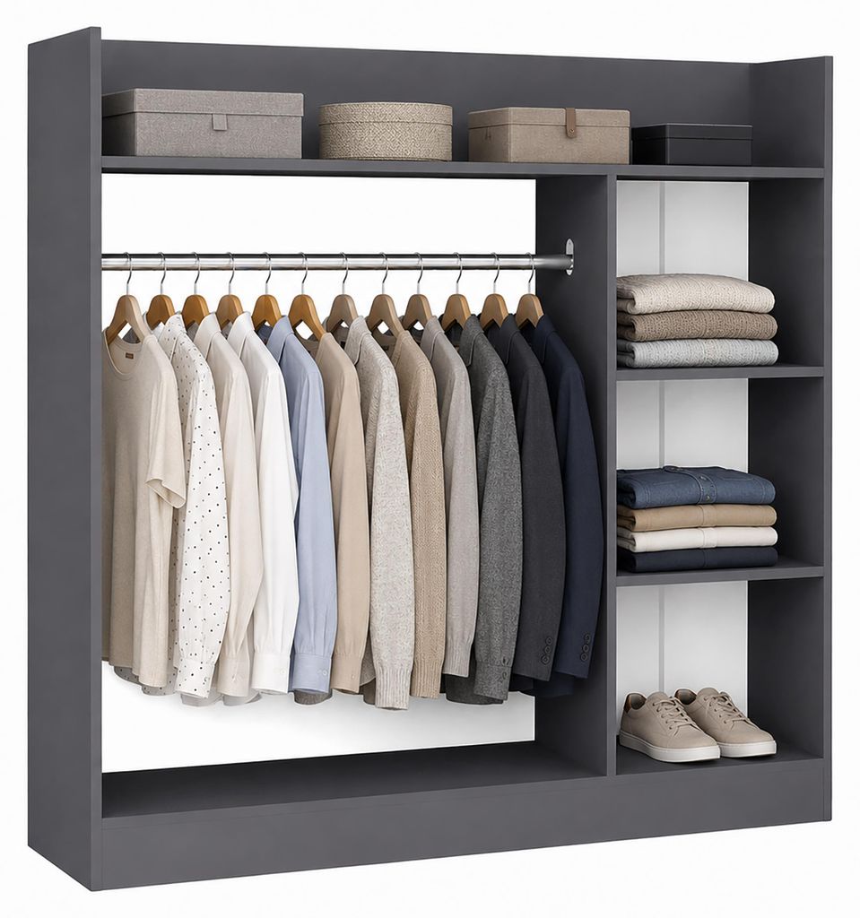 Armoire VCM Palosa H. 115 x L. 118 x P. 35 cm avec tringle Image du produit 