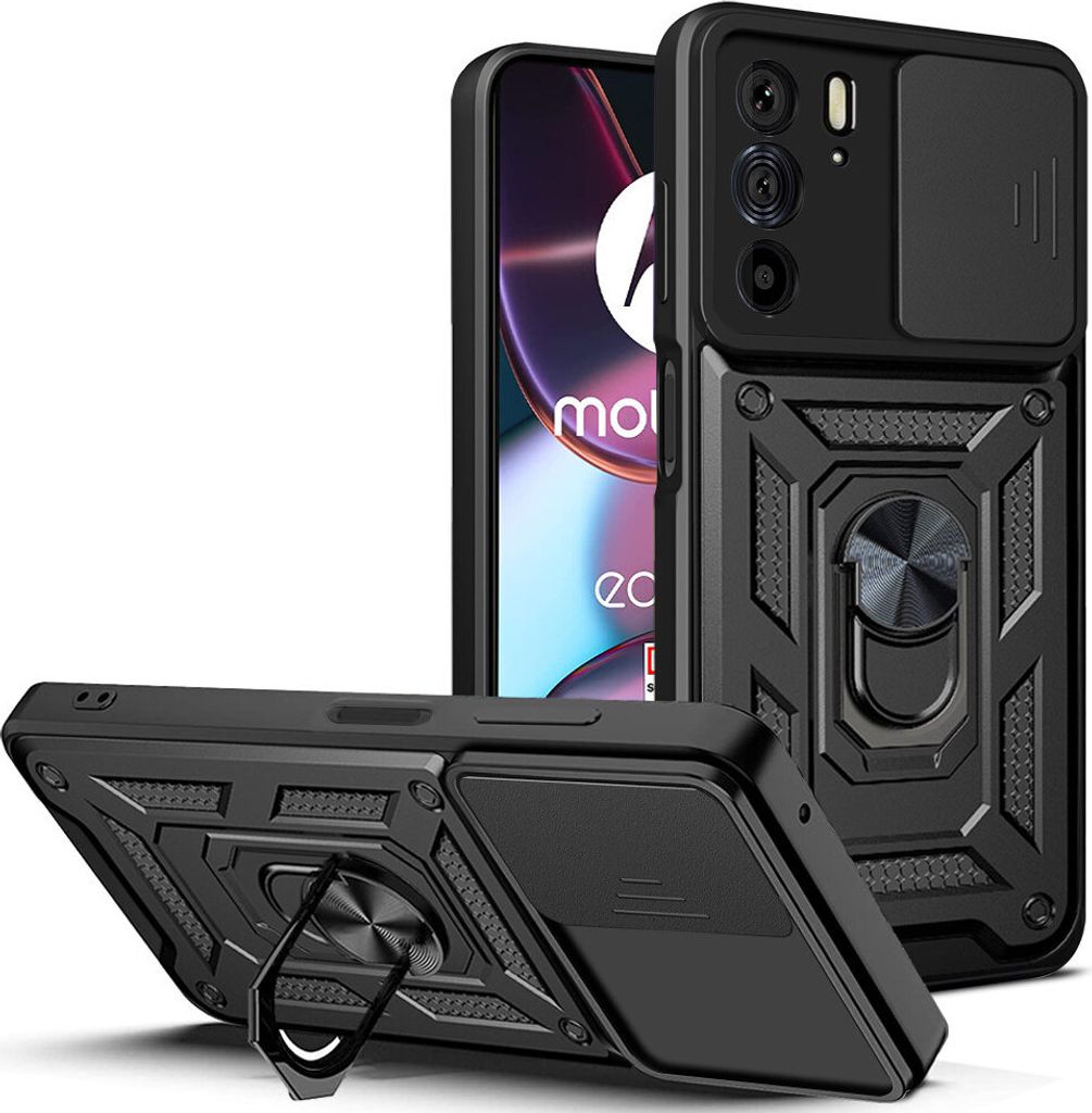 Motorola Edge 30 Pro Hülle mit Ring Ständer Halter Dia Produktbild 