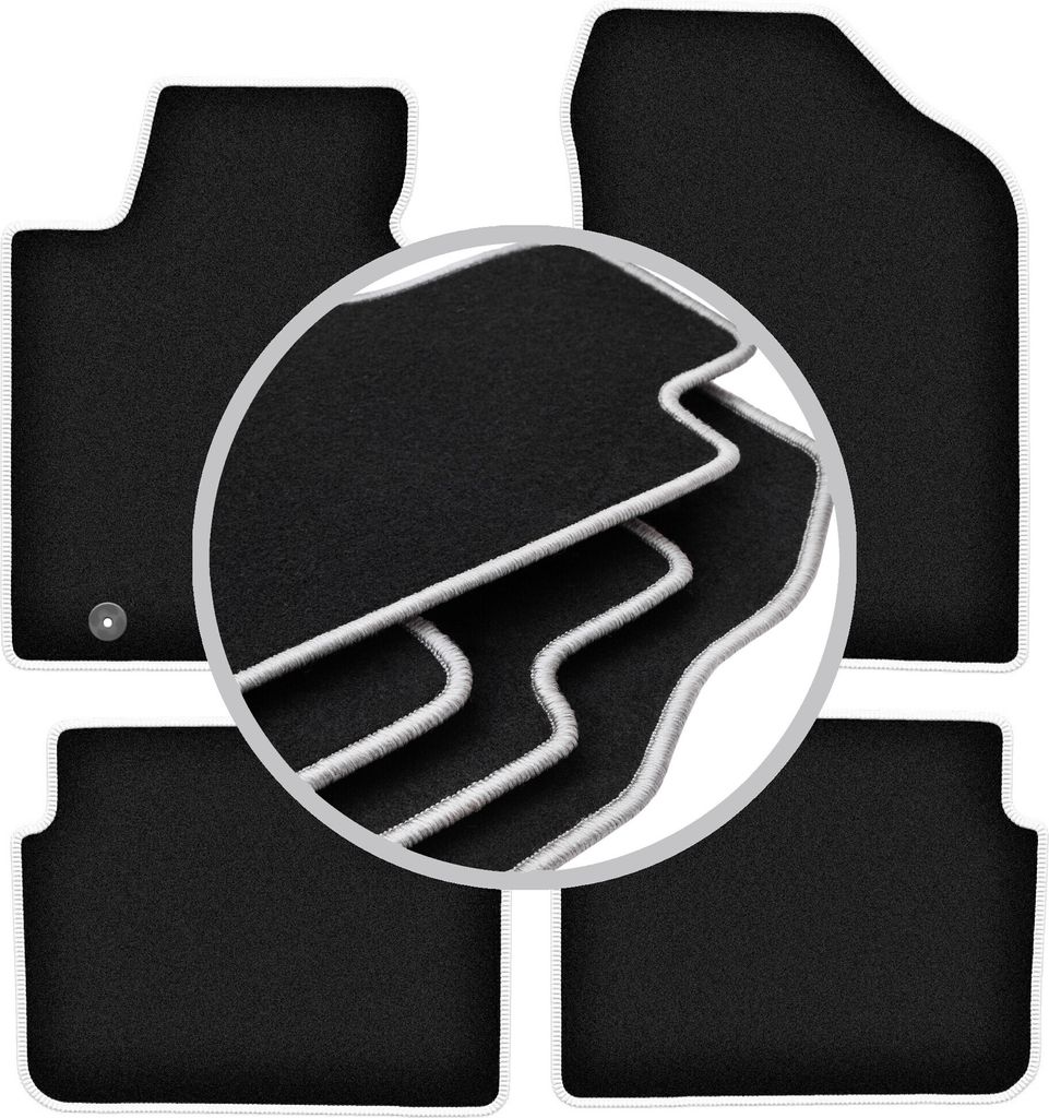 CARLUX-SILVER Autofußmatten für: Kia Ceed II Fließheck, Kombi, Kombi, ProCeed, Coupé (2012-2018)