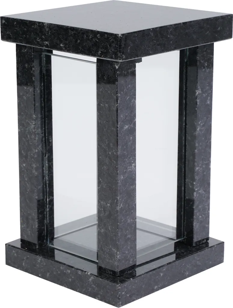 Grablampe Granit Black Angola lanterne funéraire résistante au gel