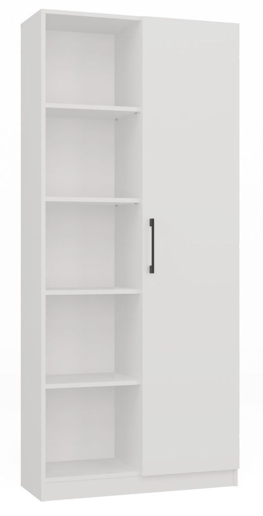 Regał 80 cm z drzwiami kompletny biały Zdjęcie produktu 