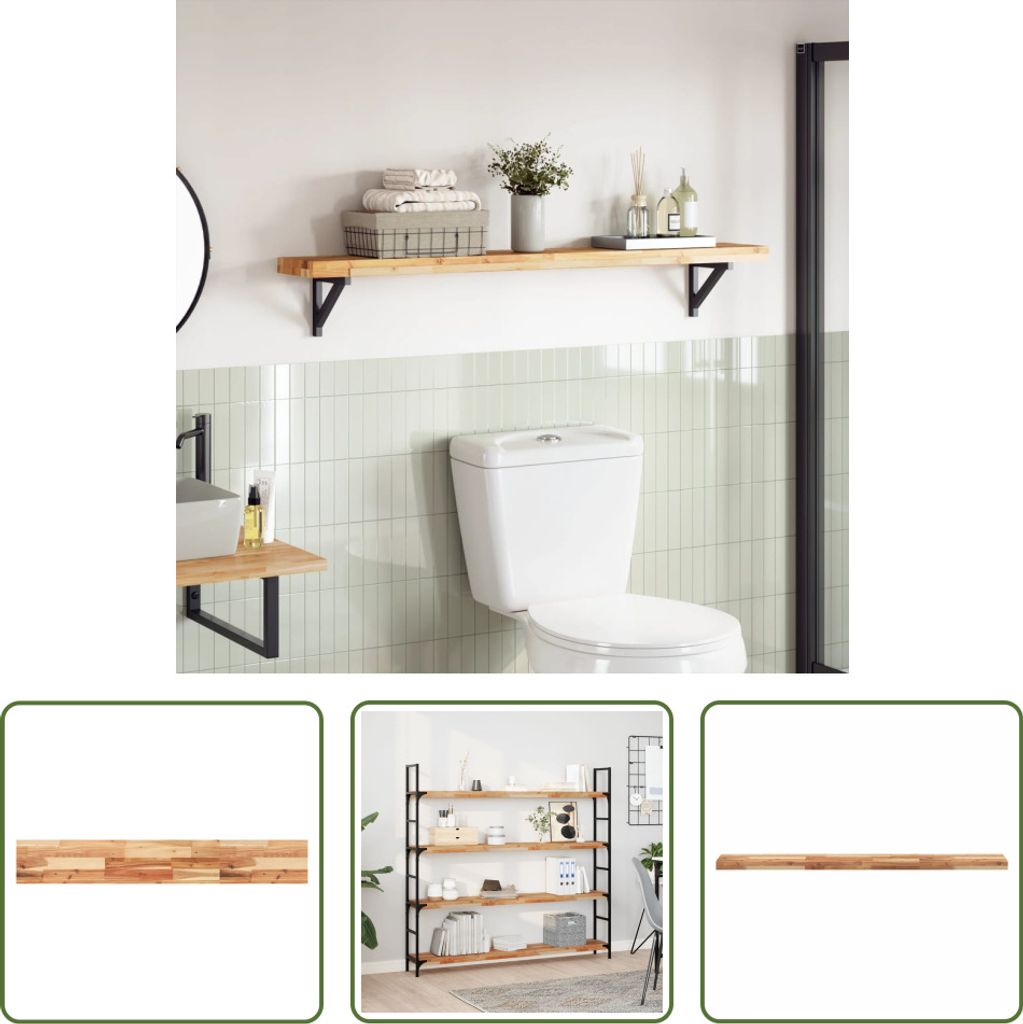 The Living Store Tischplatte 120x20x4 cm Rechteckig Massivholz Akazie