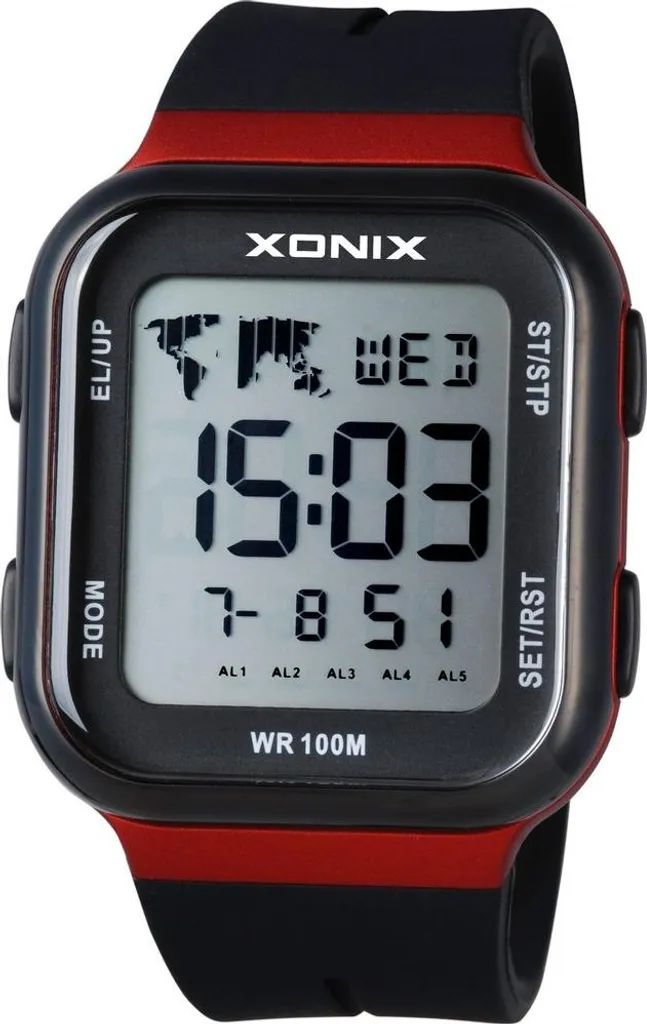 Montre Sport pour Homme Xonix DAP-002 avec Chronographe et Alarme Noire