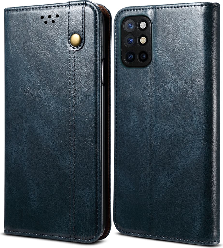 OnePlus 8T Hülle, LaimTop Leder Flip Brieftasche Schutzhülle für OnePlus 8T Blau