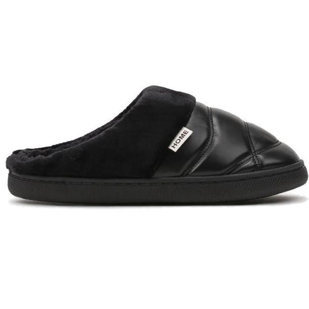Damen Hausschuhe Slip On Schlappen Isoliert Slippers Amelia Schwarz Gr.40/41