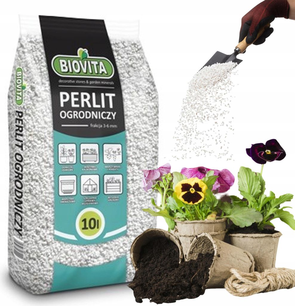 Biovita Gartenbau-Perlit 10L Prírodný pôdny kondicionér Obrázok produktu 