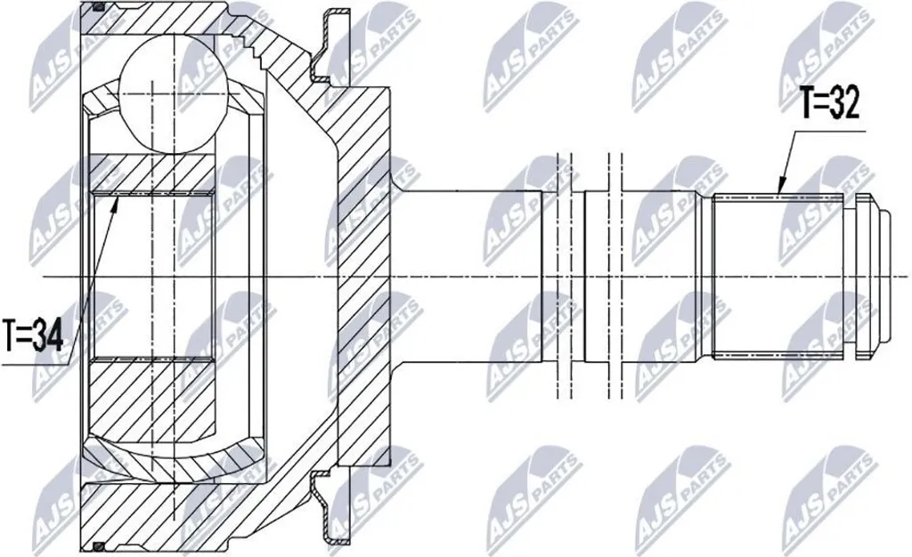 Kit joints de transmission arrière NTY NPW-ME-079 haute résistance W164