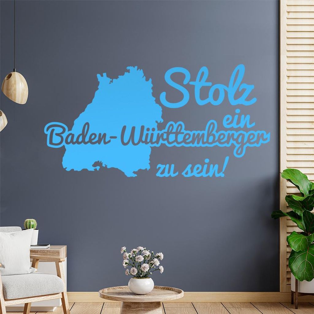 Baden-Württemberger Stolz Wandtattoo Wandaufkleber Wall Sticker - Dekoration, Küche, Wohnzimmer, Schlafzimmer, Badezimmer