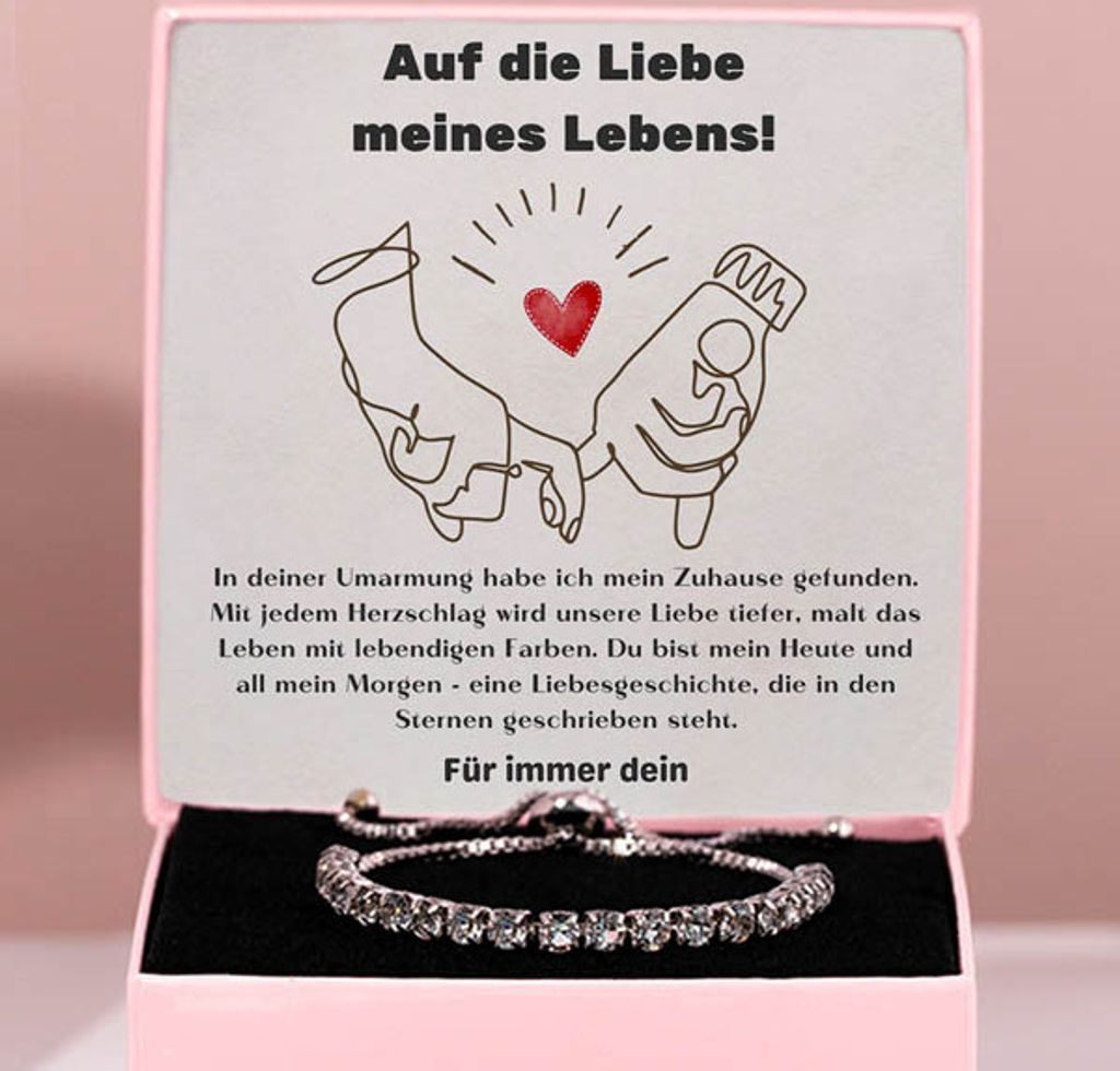 Auf die Liebe meines Lebens! - Armband mit kubischen Produktbild 
