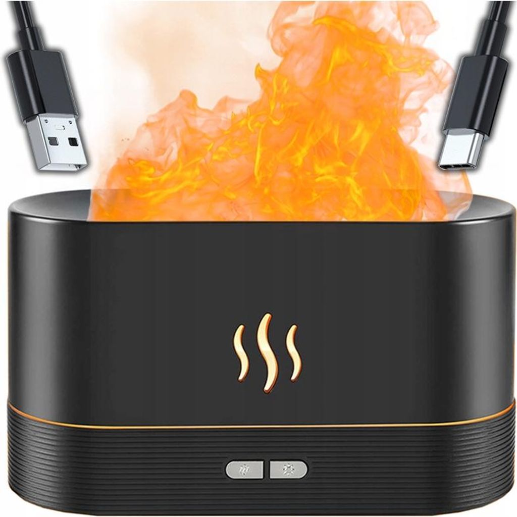 Umidificatore d'aria Luce notturna effetto fiamma Camino Immagine del prodotto 