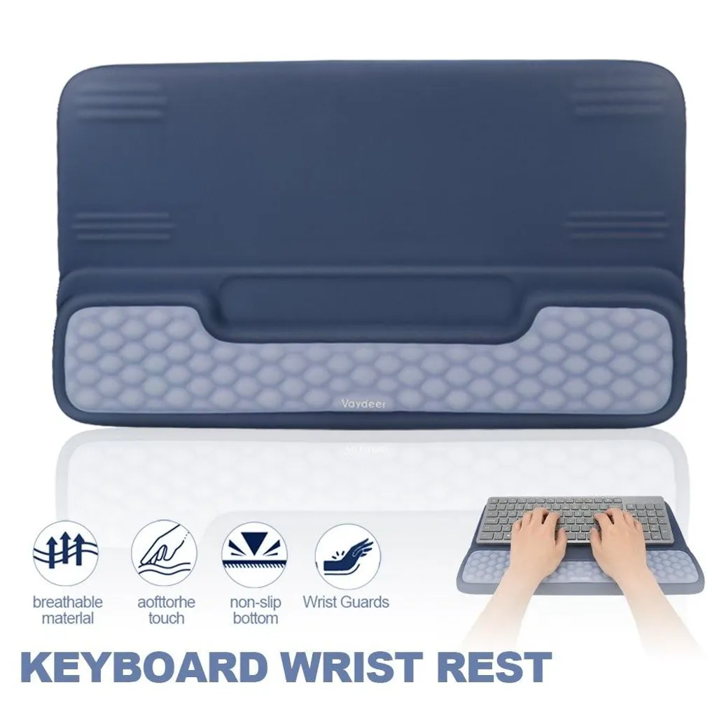 Support poignet clavier antidérapant en mousse souple, design ergonomique