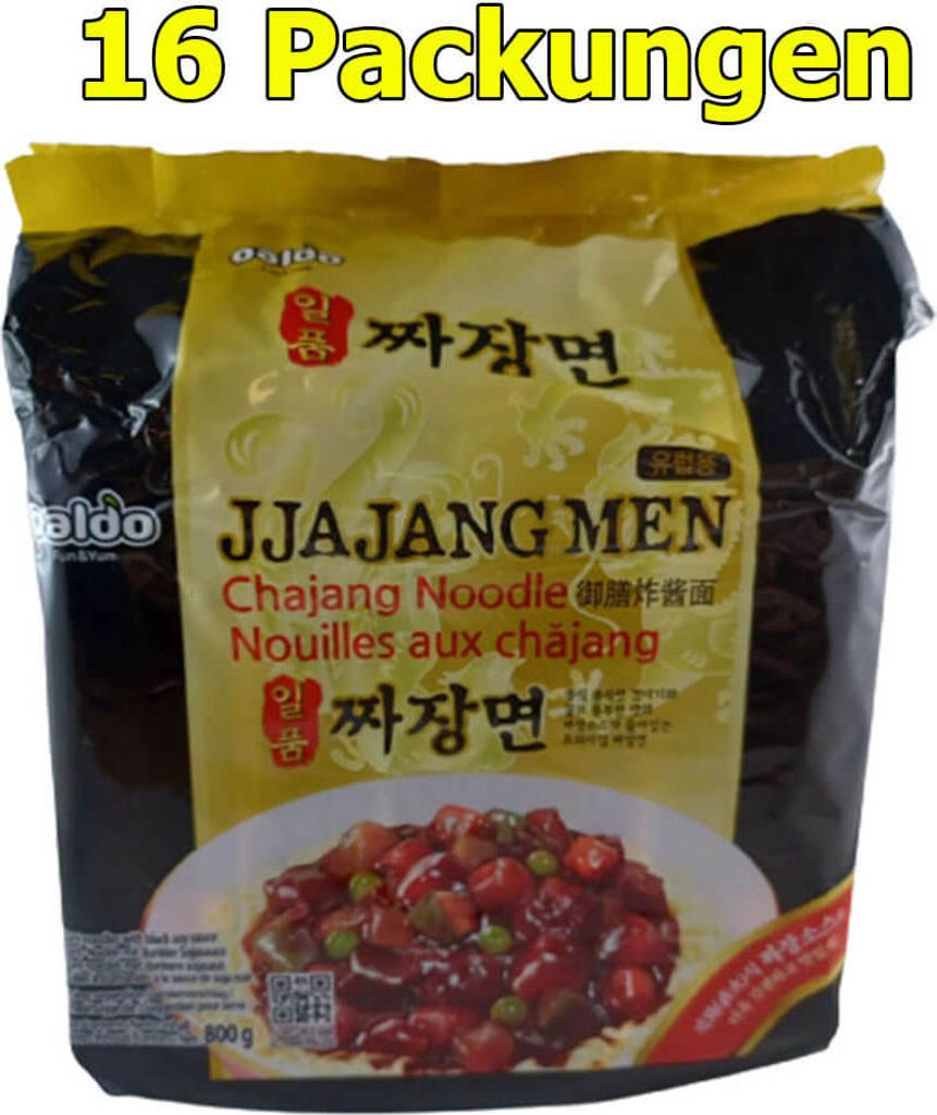 Paldo Jjajang Men Instant Nudeln 16er Pack (16 x 200g) Produktbild 
