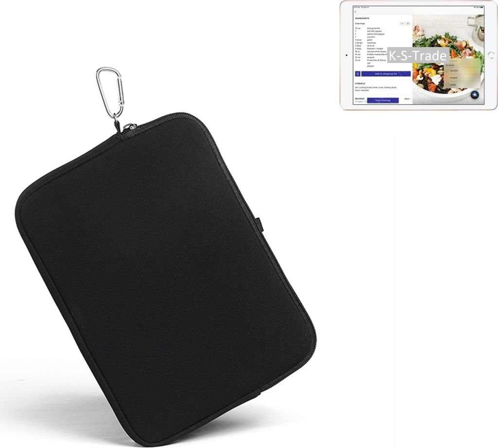 K-S-Trade Neopren Hülle kompatibel mit Apple iPad (2020) Wi-Fi Schutz Hülle Neoprenhülle Tablet-Hülle Tabletcase Tablet Schutz Gürtel Tasche