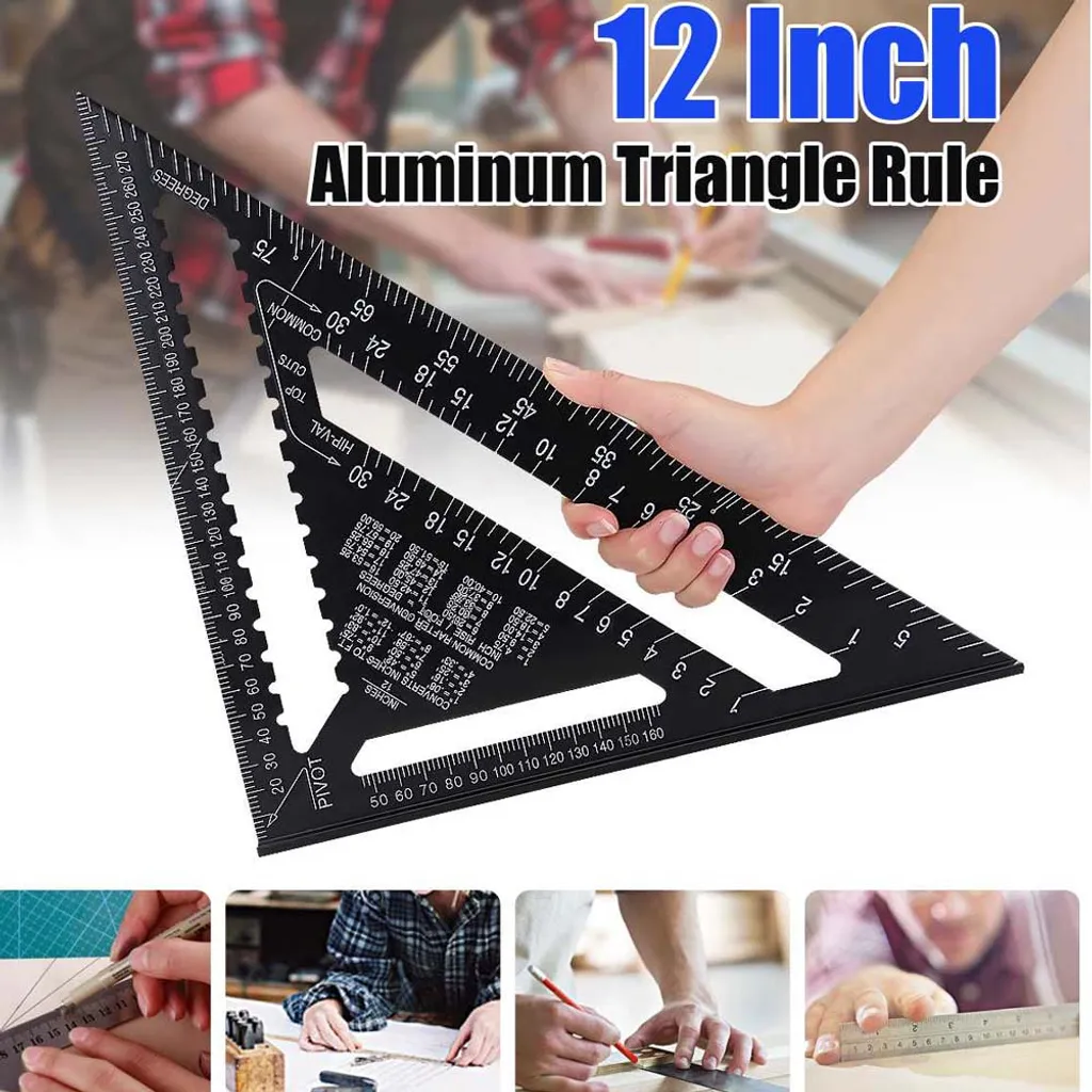 Équerre de charpente 30cm en alu pour traçage et mesures d'angles - 6