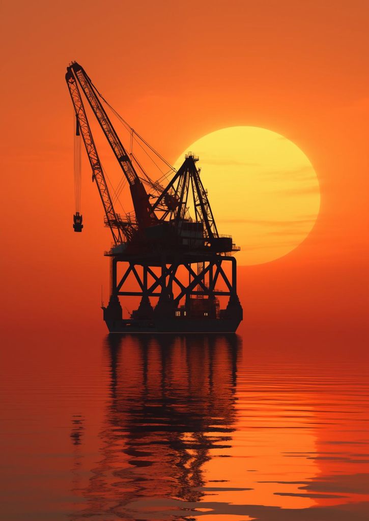 Poster 29,7x42cm Industrie-Silhouette