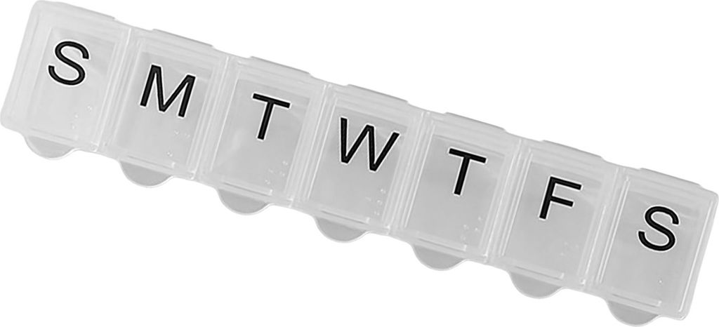 Pillendose mit Fächern, 7 Fächer, wöchentlich, transparenter Deckel, Datumsaufdruck, staubdicht, feuchtigkeitsbeständig, tragbar, für unterweg...