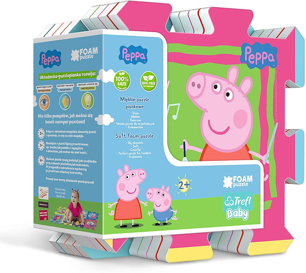Trefl 60398 - Puzzle in gommapiuma "Peppa Wutz" Immagine del prodotto 