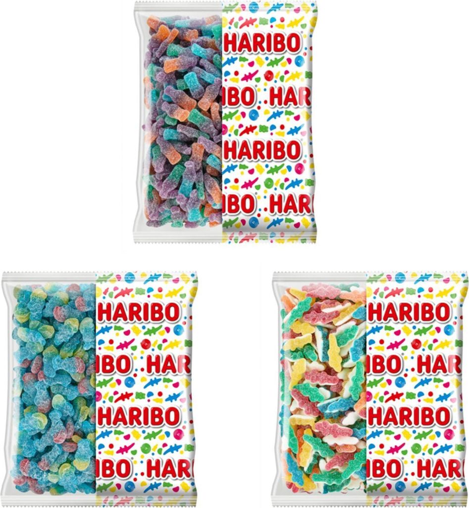 Haribo mix pik : Schtroumpfs Pik - Crocopik - Purple cola pik