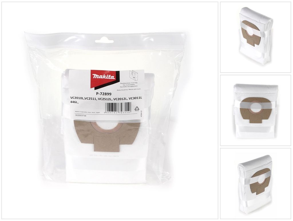 Makita P-72899, Worek na kurz, Bęben próżniowy, Brązowy, 10 Zdjęcie produktu 
